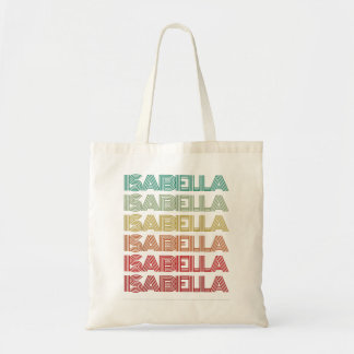Voornaam ISABELLA Girl Retro Personalized Groovy Tote Bag