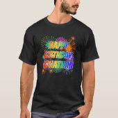 Voornaam "JONATHAN", geun "HAPPY BIRTHDAY" T-shirt (Voorkant)