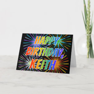 Voornaam "KEITH" Fun "HAPPY BIRTHDAY" Kaart