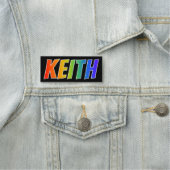Voornaam "KEITH": Fun Rainbow-kleuren Naamplaatje (In situ)