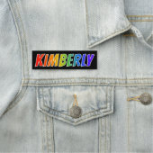 Voornaam "KIMBERLY": Fun Rainbow-kleuren Naamplaatje (In situ)