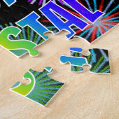 Voornaam "KRYSTAL", Leuk "GEFELICITEERD MET JE VER Legpuzzel (Zijkant)