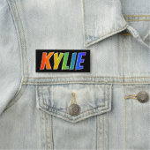 Voornaam "KYLIE": Fun Rainbow-kleuren Naamplaatje (In situ)