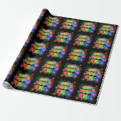 Voornaam "KYLIE", geun "HAPPY BIRTHDAY" Cadeaupapier (Uitgerold)