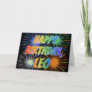 Voornaam "LEO" Fun "HAPPY BIRTHDAY" Kaart