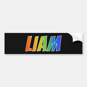 Voornaam "LIAM": De Kleuring van de Regenboog van Bumpersticker