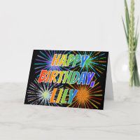 Voornaam "LILY" Fun "HAPPY BIRTHDAY"