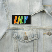 Voornaam "LILY": Fun Rainbow-kleuren Naamplaatje (In situ)