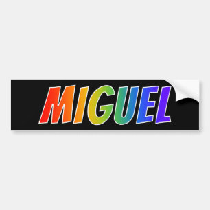 Voornaam "MIGUEL": De Kleuring van de Regenboog Bumpersticker