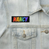 Voornaam "NANCY": Fun Rainbow-kleuren Naamplaatje (In situ)