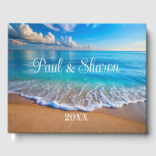 Voornaam Ocean Turquoise Blue White Beach Foto Gastenboek