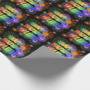 Voornaam "OLIVIA", geun "HAPPY BIRTHDAY" Cadeaupapier