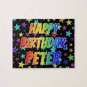 Voornaam PETER, Fun "HAPPY BIRTHDAY" Legpuzzel