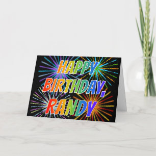 Voornaam "RANDY" Fun "HAPPY BIRTHDAY" Kaart
