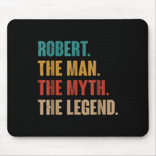 Voornaam Robert Retro Pattern  stijl T-sh Muismat
