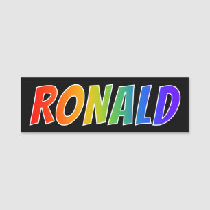 Voornaam "RONALD": De Kleuring van de Regenboog Naamplaatje