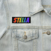 Voornaam "STELLA": Fun Rainbow-kleuren Naamplaatje (In situ)