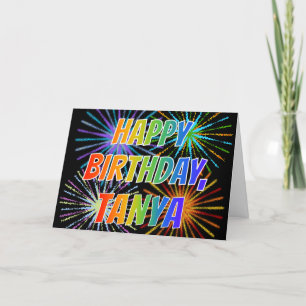 Voornaam "TANYA" Fun "HAPPY BIRTHDAY" Kaart