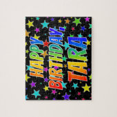 Voornaam TARA, Fun "HAPPY BIRTHDAY" Legpuzzel (Verticaal)