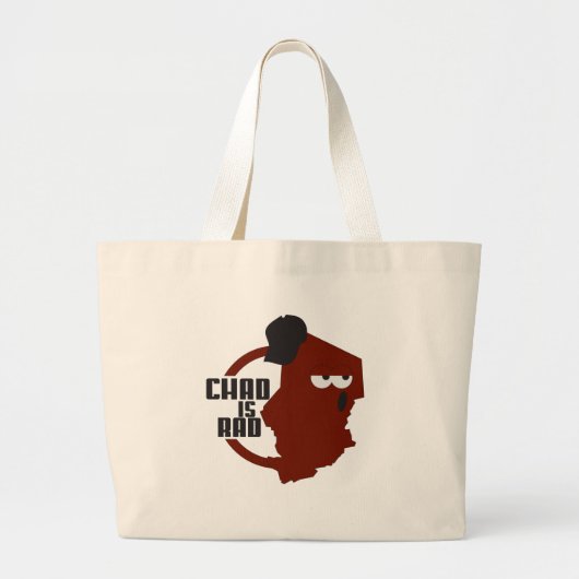 voornaamste logo van chadisrad.com grote tote bag (Voorkant)