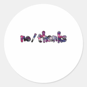 Voornaamwoorden NoThanks Genderfluid Flag Kleuren Ronde Sticker