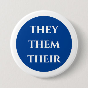 Voornaamwoorden Zij Hen Hun Knop Ronde Button 7,6 Cm