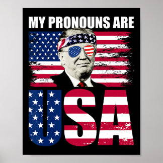 Voornaamwoorden zijn de Amerikaanse Donald Trump P Poster