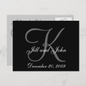 Voornamen Initiaal Monogram Save the Date Kaart (Voorkant / Achterkant)