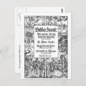 Voorpagina Oude Luther Bijbel Briefkaart (Voorkant / Achterkant)