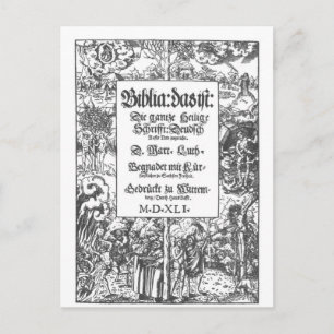 Voorpagina Oude Luther Bijbel Briefkaart