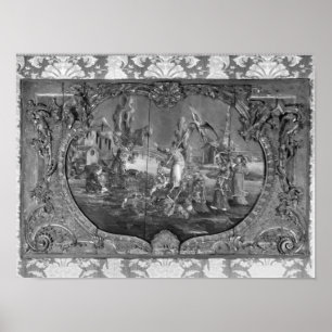 Voorpaneel met chinees onderwerp, c.1730 poster