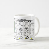 Voorpaneel van een Oscilloscope-spanningstest Koffiemok (Voorkant rechts)