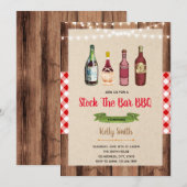 Voorraad de bar bbq uitnodiging (Voorkant / Achterkant)