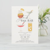 Voorraad de Bar Cocktail Couples Douche Kaart (Staand voorkant)