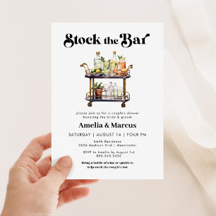 Voorraad de Bar Couple's Wedding Shower Kaart
