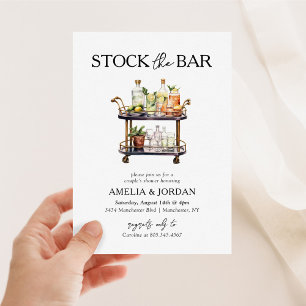 Voorraad de Bar Couple's Wedding Shower Kaart