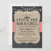 Voorraad De Bar & Grill Engagement Party Uitnodigi Kaart (Voorkant)
