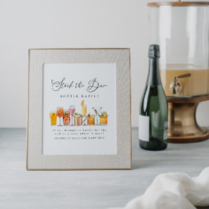 Voorraad De Bar Koppels Douche Fles Raffle Sign Poster