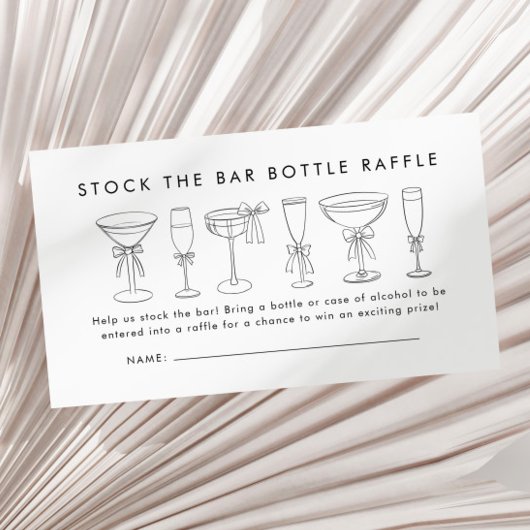 Voorraad De Bar Koppels Douche Fles Raffle Ticket Informatiekaartje