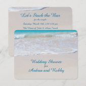 Voorraad de bar strand bruiloft douche kaart (Voorkant / Achterkant)