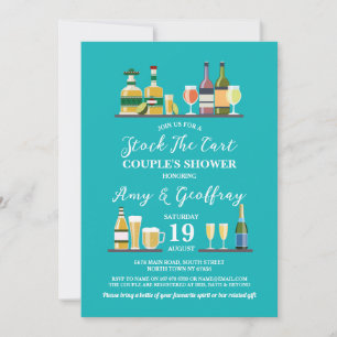 Voorraad De Bar Winkelwagen Party Verloving Couple Kaart