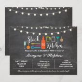 Voorraad De Keuken Engagement Party Paren Douche Kaart (Voorkant / Achterkant)