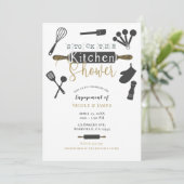 Voorraad de Keuken Verloving Douche Modern Minimal Kaart (Staand voorkant)