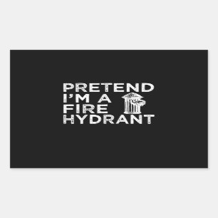 Voorraad I m A Fire Hydrant Funny Firefighter Gi Rechthoekige Sticker
