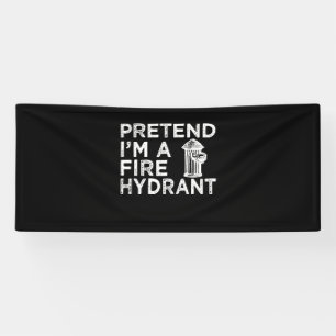 Voorraad I m A Fire Hydrant Funny Firefighter Gi Spandoek