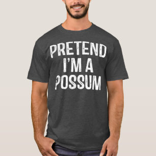 Voorraad Im A Possum Funny Lazy Halloween Costume T-shirt