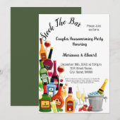 Voorraad van de Bar Couples Housewarming Party Kaart (Voorkant / Achterkant)
