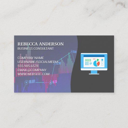 voorraadgrafiek | data-analist visitekaartje (Voorkant)