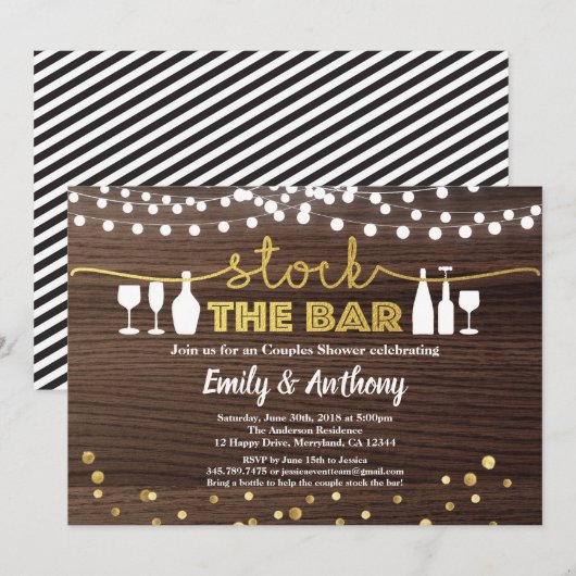 Voorraadhout en namaakgoud kaart (Voorkant / Achterkant)