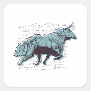 Voorraadmarkt Vierkante Sticker